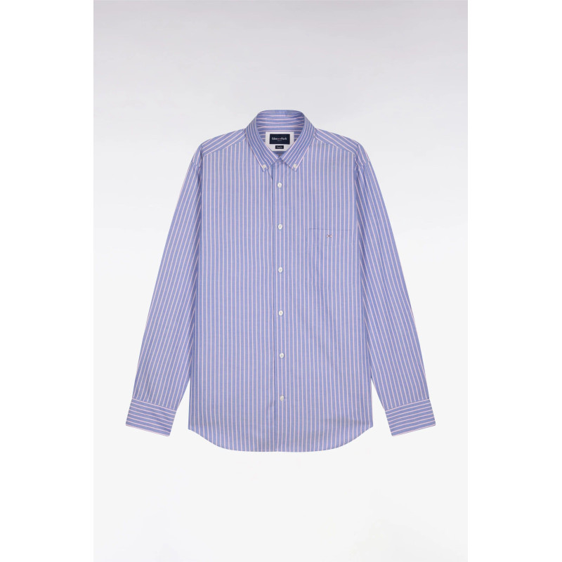 Chemise Eden en oxford ciel et rose rayé EDEN PARK - 2