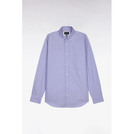 Chemise Eden en oxford ciel et rose rayé EDEN PARK - 2