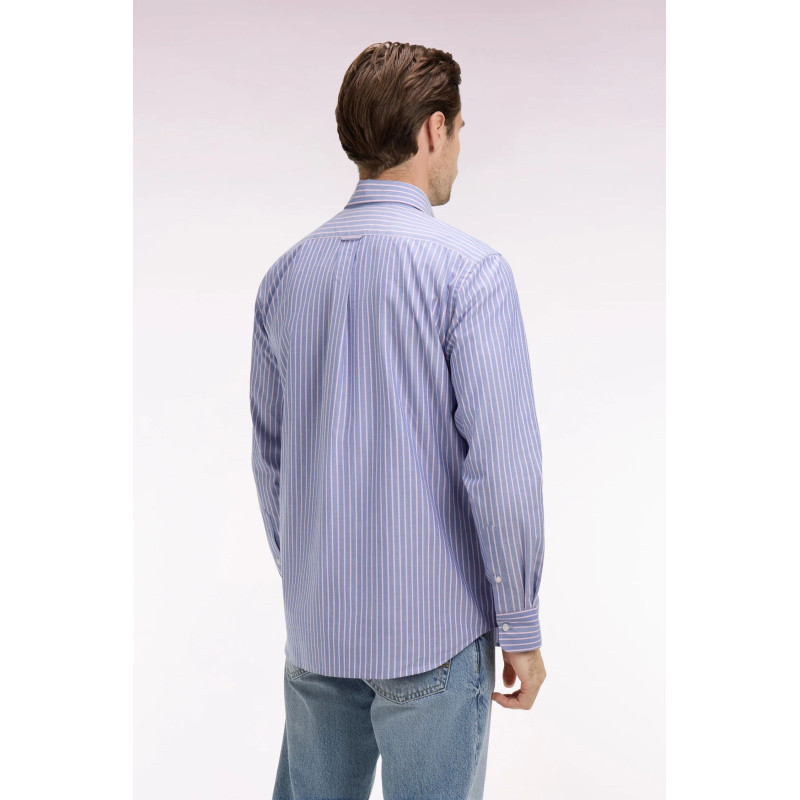 Chemise Eden en oxford ciel et rose rayé EDEN PARK - 5