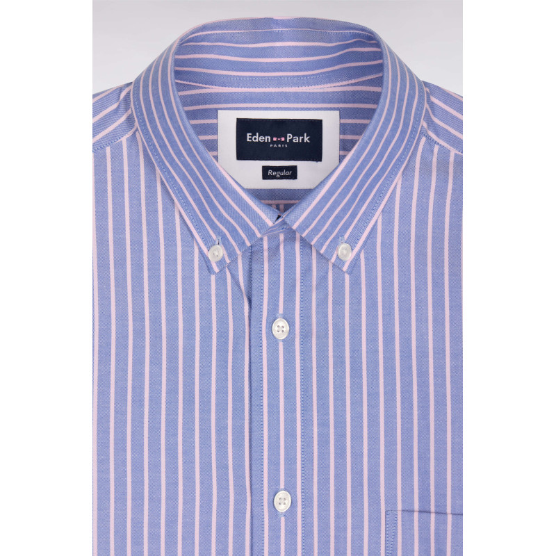 Chemise Eden en oxford ciel et rose rayé EDEN PARK - 6