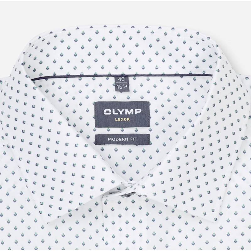 Chemisette Olymp blanc micro motif OLYMP - 1