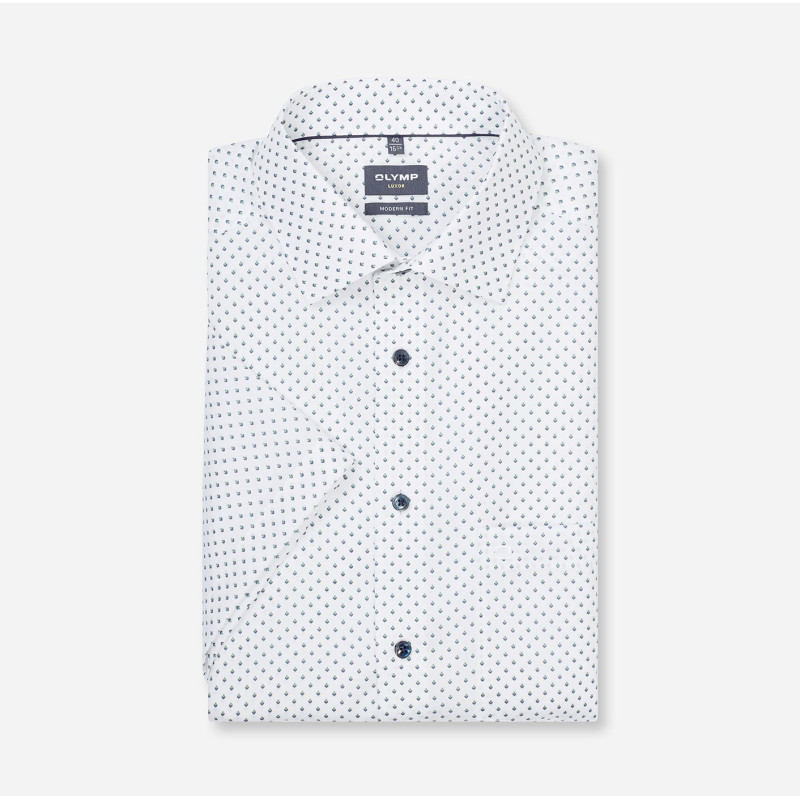 Chemisette Olymp blanc micro motif OLYMP - 3