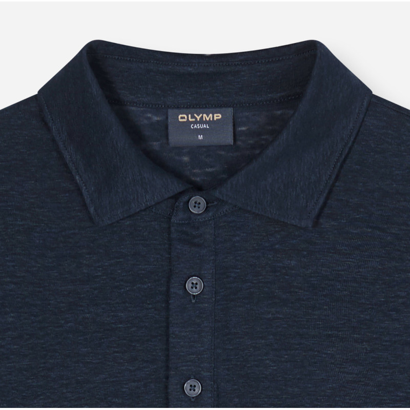 polo en lin marine OLYMP - 3