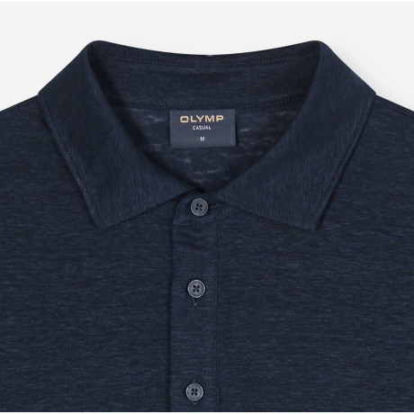polo en lin marine OLYMP - 3