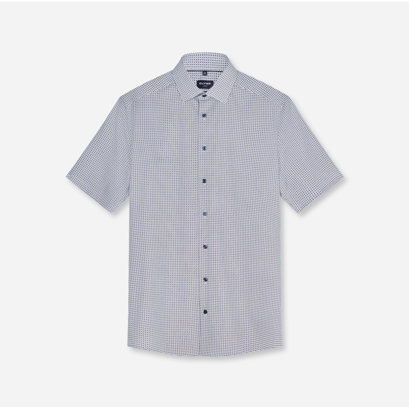 Chemisette Olymp blanc micro motif OLYMP - 1