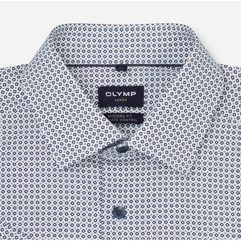 Chemisette Olymp blanc micro motif OLYMP - 4