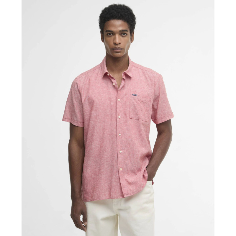 Chemisette Barbour lin et coton rouge BARBOUR - 2