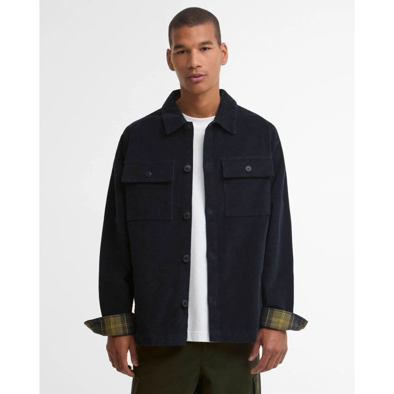 Surchemise en velours côtelé marine BARBOUR - 1