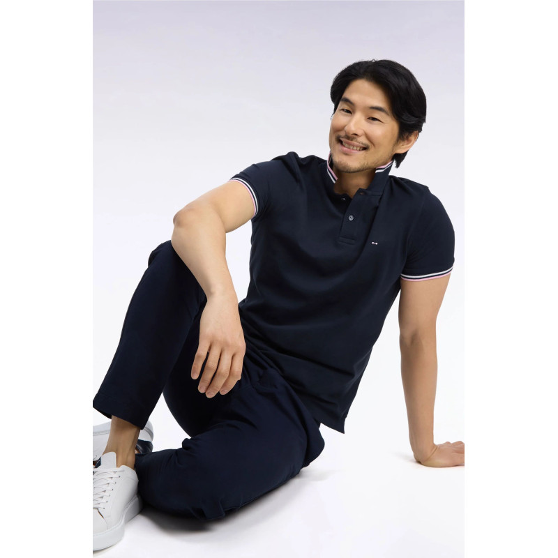 Polo marine col liseré EDEN PARK - 3