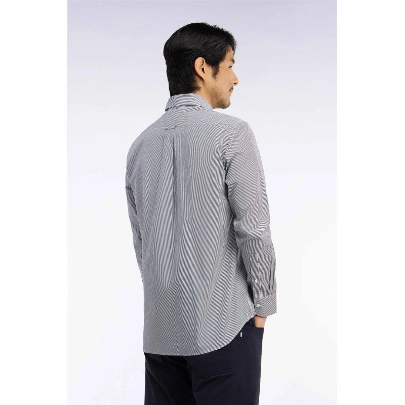 Chemise fines rayures marine EDEN PARK - 4