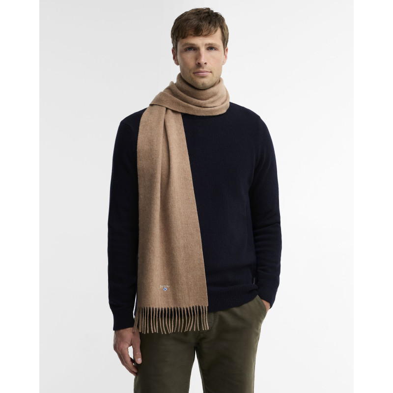 Écharpe en laine d'agneau unie camel BARBOUR - 4