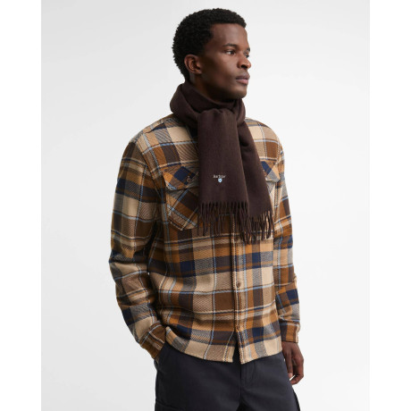 Echarpe agneau marron uni BARBOUR - 3