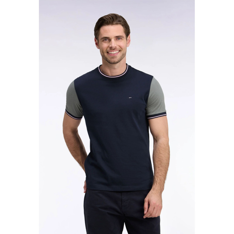 Tee shirt Eden park marine et kaki broderie EDEN PARK - 1