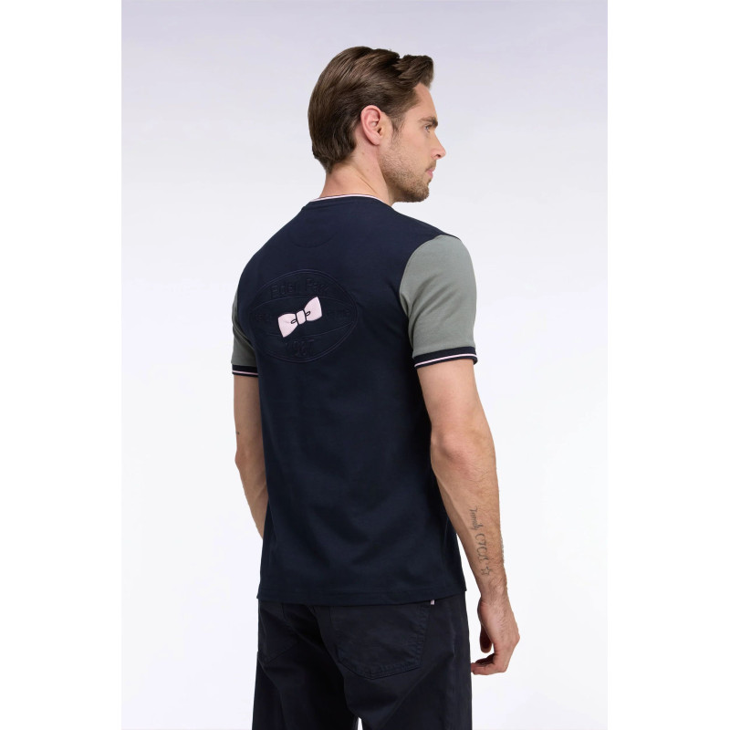 Tee shirt Eden park marine et kaki broderie EDEN PARK - 4