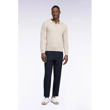 Pantalon stretch à taille élastique marine EDEN PARK - 2