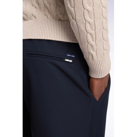Pantalon stretch à taille élastique marine EDEN PARK - 6