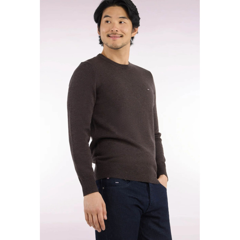 Pull Eden park col rond marron EDEN PARK - 3