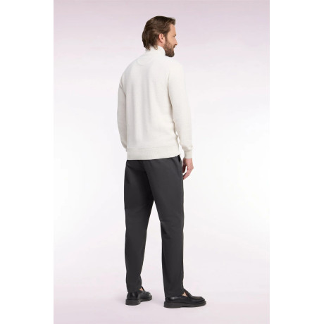 Pantalon chino regular en piqué de coton stretch – Kaki foncé EDEN PARK - 3