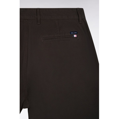 Pantalon chino regular en piqué de coton stretch – Kaki foncé EDEN PARK - 5