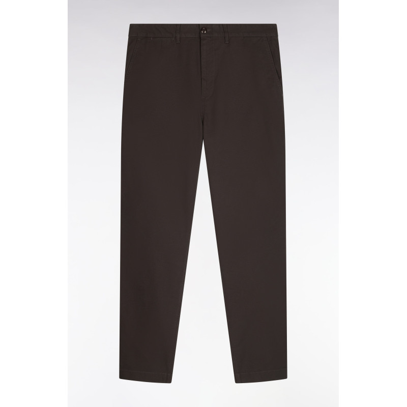 Pantalon chino regular en piqué de coton stretch – Kaki foncé EDEN PARK - 6