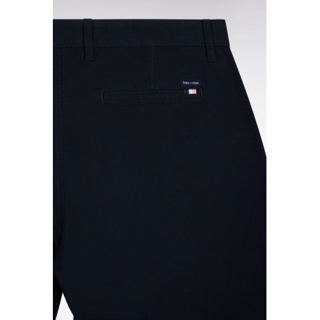 Pantalon chino regular en piqué de coton stretch – Marine EDEN PARK - 4