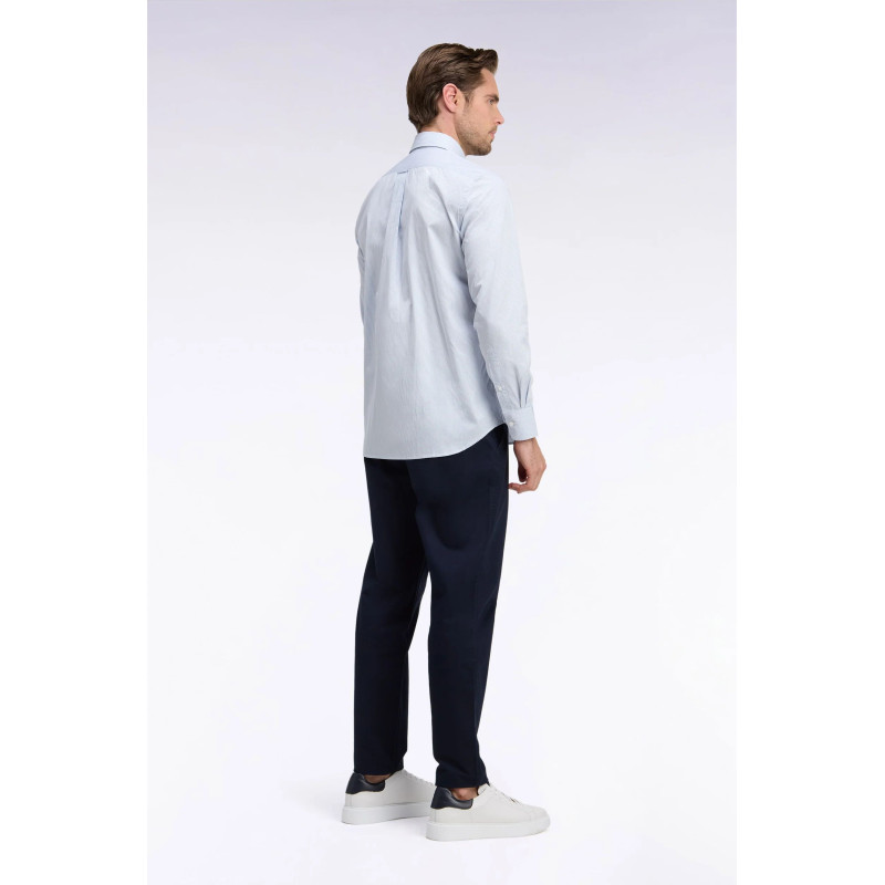 Pantalon chino regular en piqué de coton stretch – Marine EDEN PARK - 5