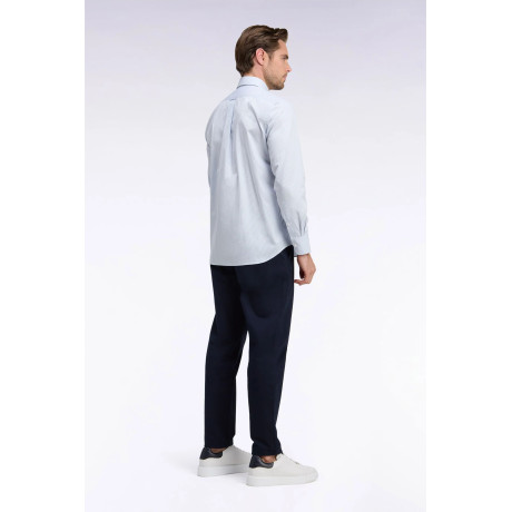 Pantalon chino regular en piqué de coton stretch – Marine EDEN PARK - 5
