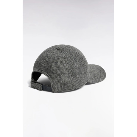 Casquette en drap de laine à chevrons – Grise EDEN PARK - 1