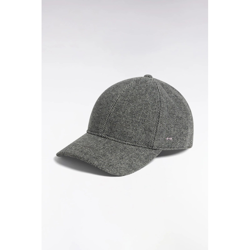 Casquette en drap de laine à chevrons – Grise EDEN PARK - 2