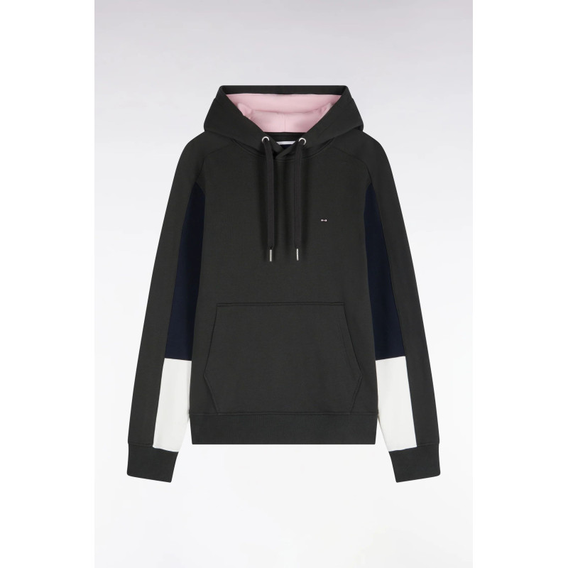 Sweatshirt à capuche en coton – Kaki avec découpes graphiques EDEN PARK - 2