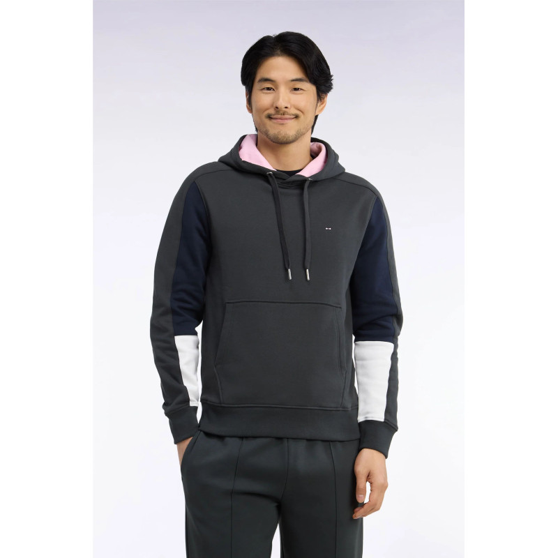 Sweatshirt à capuche en coton – Kaki avec découpes graphiques EDEN PARK - 3