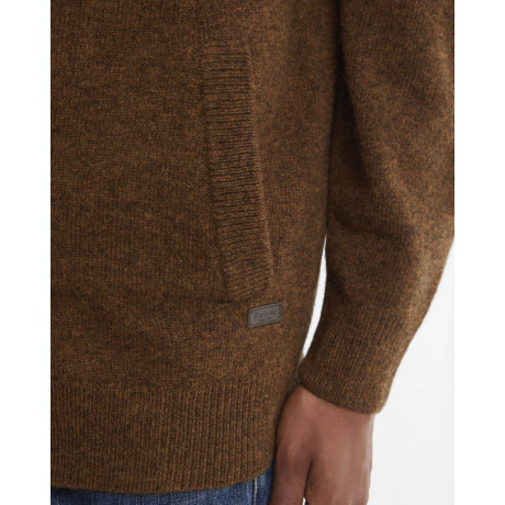 Gilet épais en laine d'agneau et coudières Alcantara - Style Country Chic BARBOUR - 6