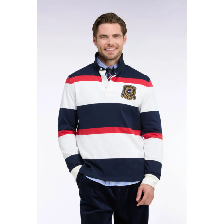 Maillot manches longues rayé marine avec broderie écusson - Eden Par EDEN PARK - 3