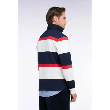 Maillot manches longues rayé marine avec broderie écusson - Eden Par EDEN PARK - 5