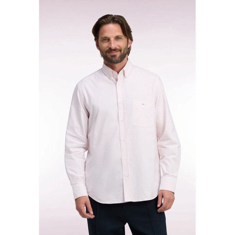 chemise en coton à rayures bâtons roses EDEN PARK - 3