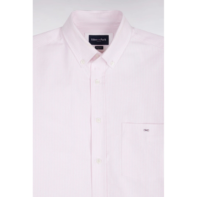 chemise en coton à rayures bâtons roses EDEN PARK - 4