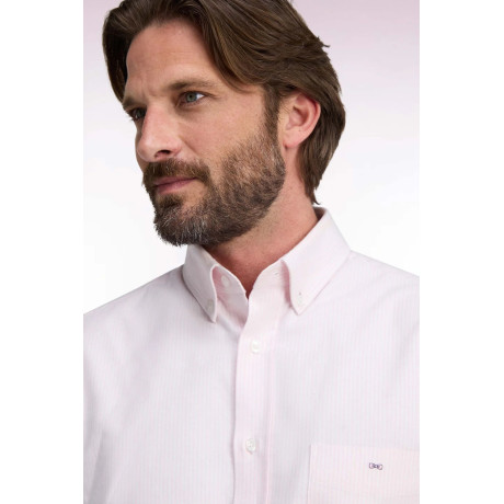 chemise en coton à rayures bâtons roses EDEN PARK - 6