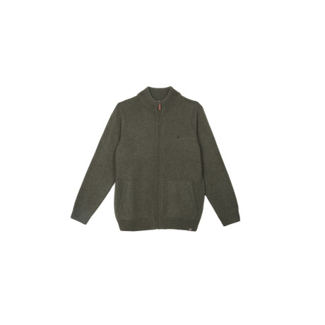Veste maille Outdoor kaki CAMBRIDGE LEGEND - 1