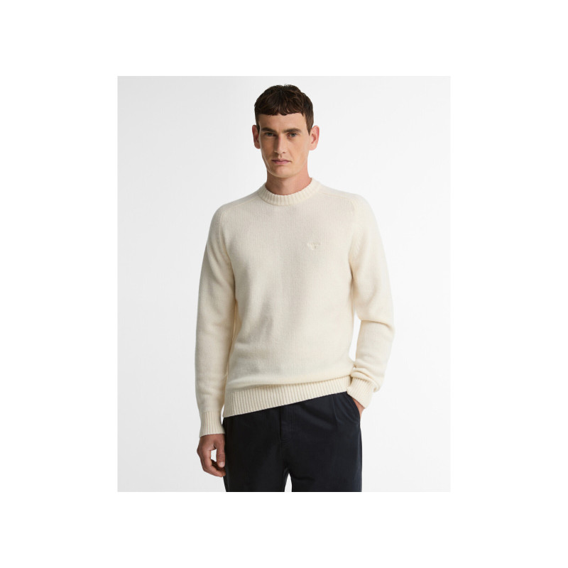 Pull laine blanc antique BARBOUR - 1