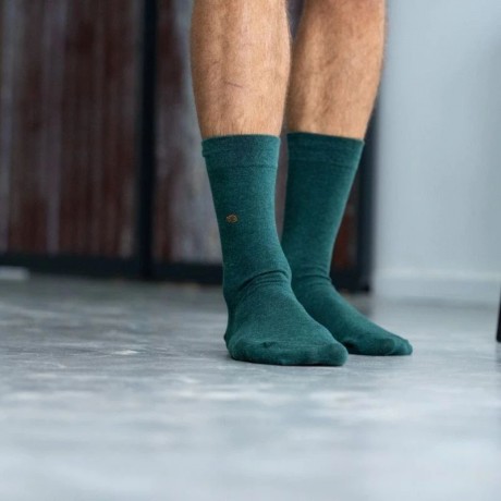 Chaussettes unies vert anglais BILLYBELT - 1