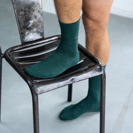 Chaussettes unies vert anglais BILLYBELT - 2