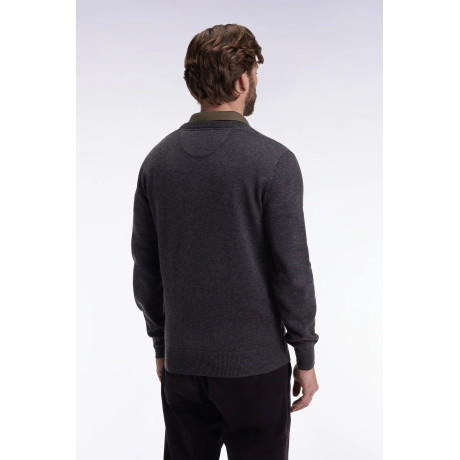Pull col V Eden park gris EDEN PARK - 5