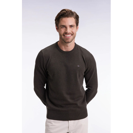 Pull col rond Eden park vert bouteille EDEN PARK - 2