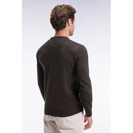 Pull col rond Eden park vert bouteille EDEN PARK - 5