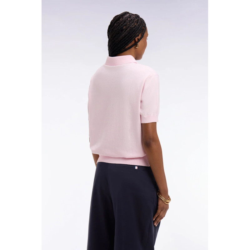 Pull polo manches courtes Eden park rose EDEN PARK - 5