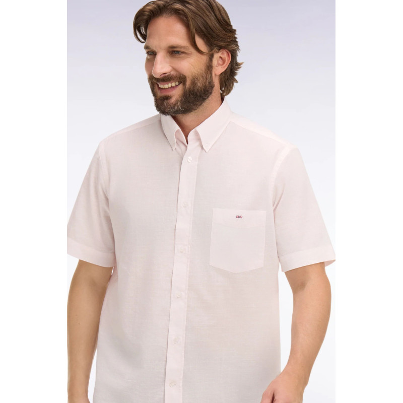 Chemisette Eden park jacquard rayé rose EDEN PARK - 1